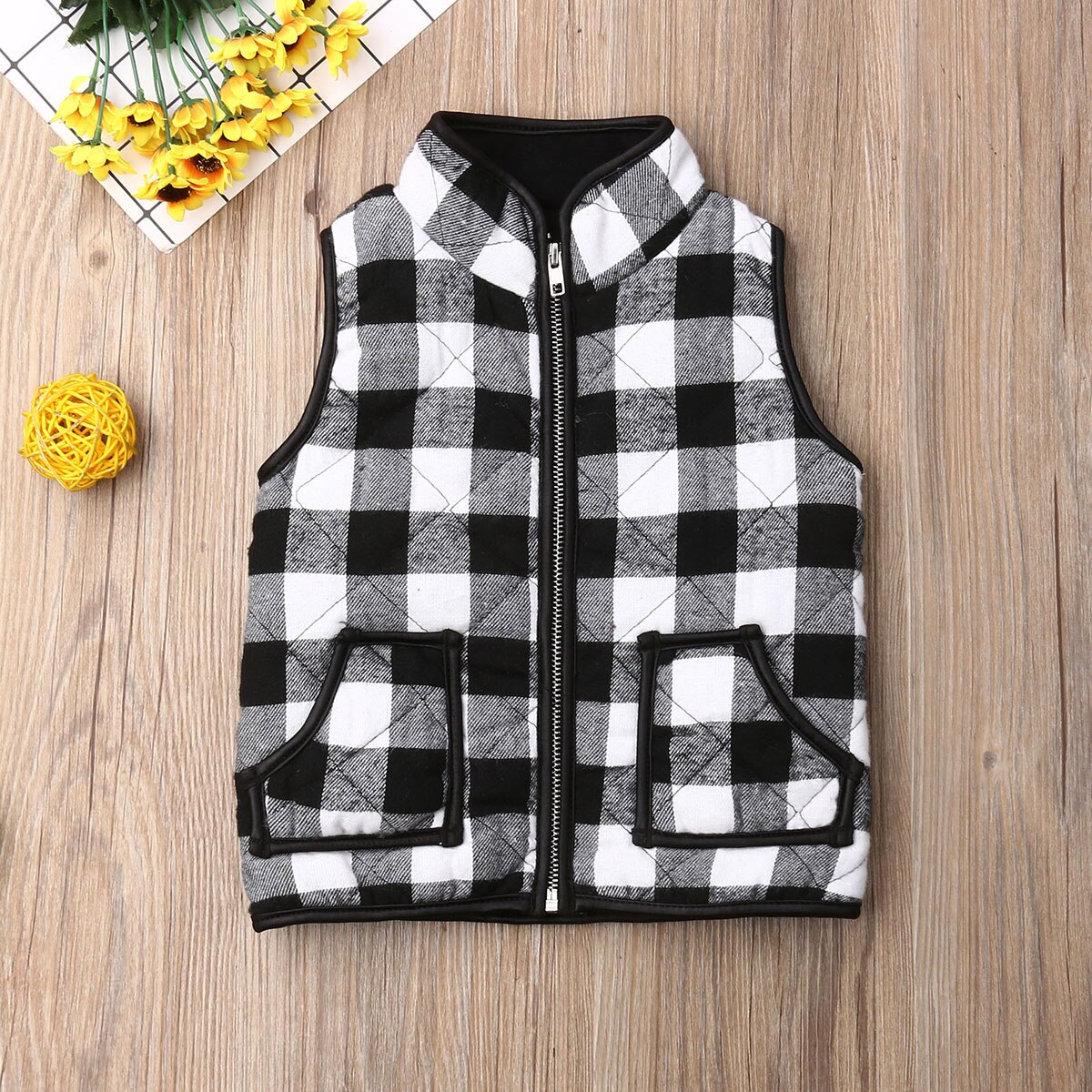 filles enfants automne sweat tenues fermeture éclair Plaid veste gilet manteau automne hiver vêtements d'extérieur