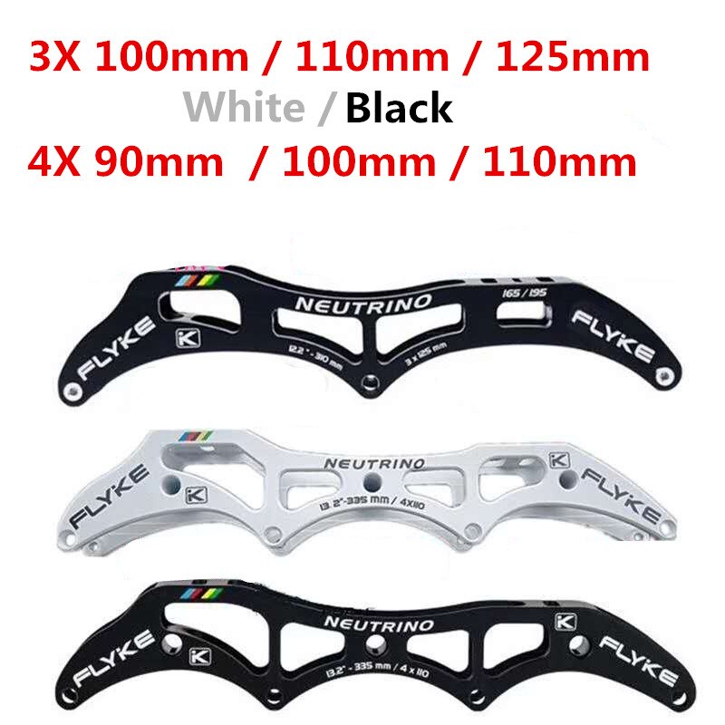 FLYKE NEUTRINO Speed-marcos de Patines en línea, ruedas de 3x100/110/125mm, 4x90/100/110mm, Patines profesionales de aluminio para patinaje
