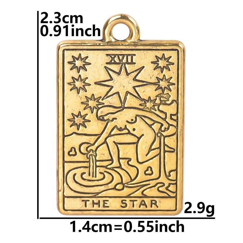 10pcs/lot Gold Plated Tarot Accessories DIY Bulk Alloy Pendant Charm for Jewelry Making Necklace Earrings DIY Material: Rhodium Plated