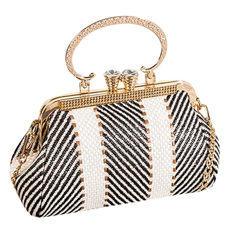 Auau-Vintage Mode Kus Lock Shell Tassen Vrouwen Tas Keten Schoudertas Crossbody Tas Vrouwen Handtas