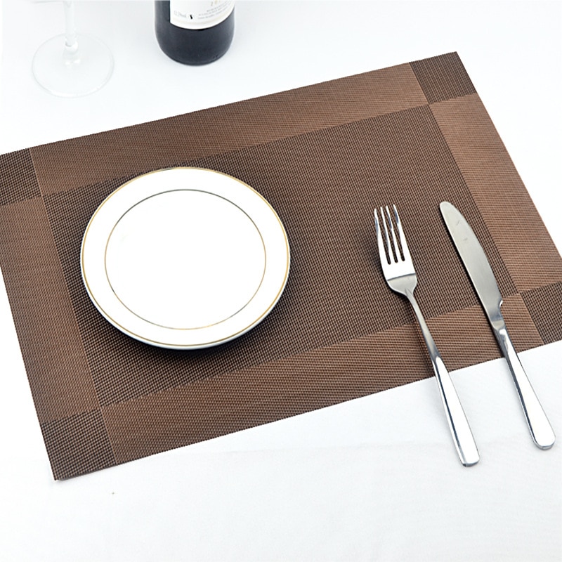 Bordservice måtter pads køkkenbord måtter pvc bord serviet dekorative placemats til spisebord 30 x 45cm