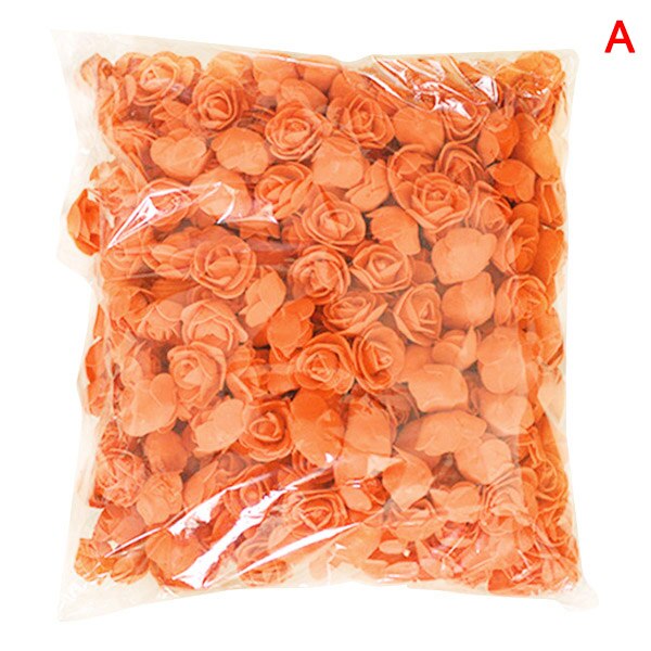 500 pièces/paquet fait à la main Rose fleur Simulation mousse PE décoratif fleur tête guirlande accessoires NOV99: F
