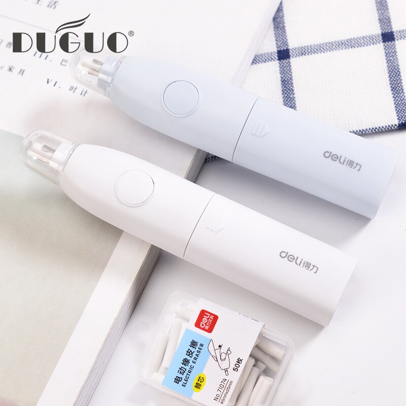 DUGUO stationery powerful electric eraser 2 kinds of replacement core can be thick and thin rubber automatic portable eraser