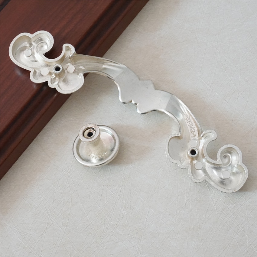 3.75'' 5'' Shabby Chic Dresser Pull Knobs Drawer Knobs Pulls Handles Antique Silver Kitchen Cabinet Hanldes Door Handle Knobs