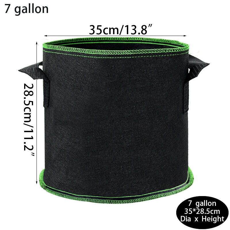 2/3/5/7/10 Gallon Grow Bag Felt Planter Growing Gardening Vegetable Pineapple Potatoes Flower Plant Fabric Grow Pot Garden Tools: B04