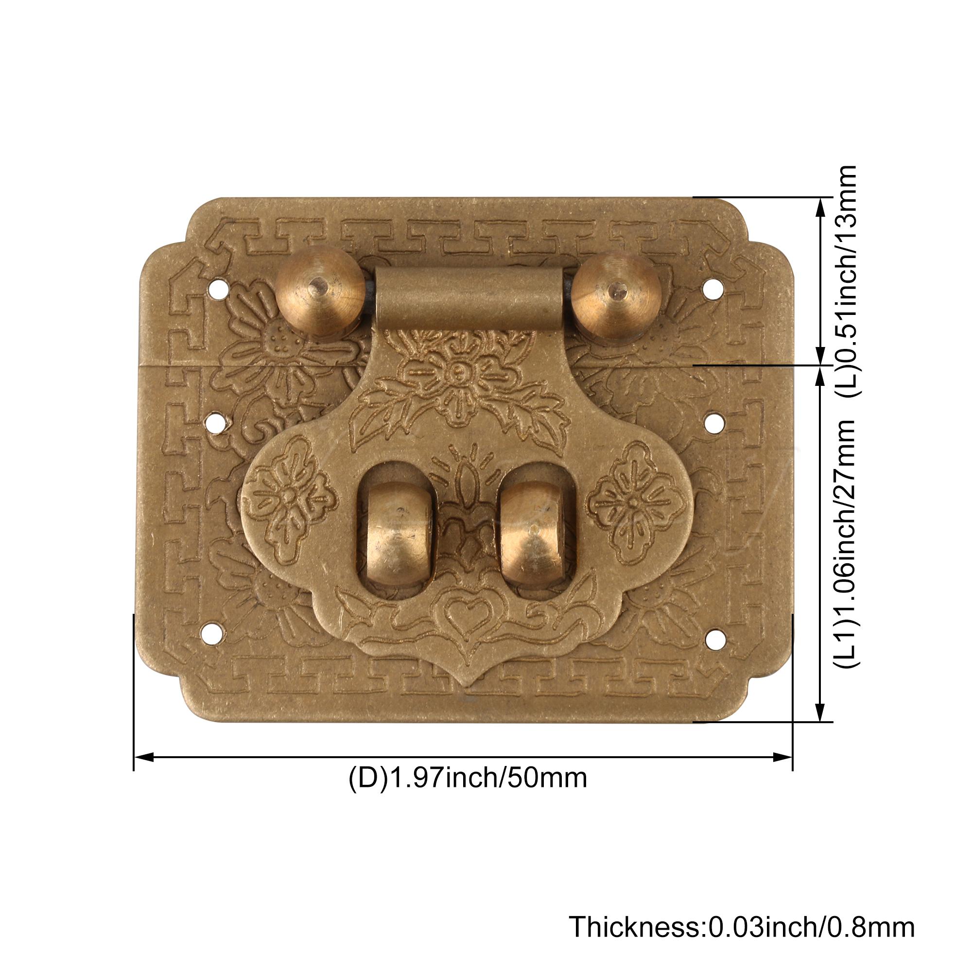 Drawer Bronze Clasp 5x4x0.08cm Hinge Buckle Decorating Cabinets Latch