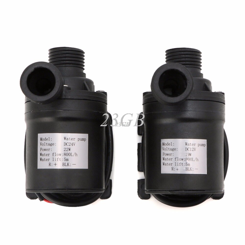 DC 12 V/24 V Waterpomp Solar Borstelloze Motor Watercirculatie 800L/H 5m JUN24_25