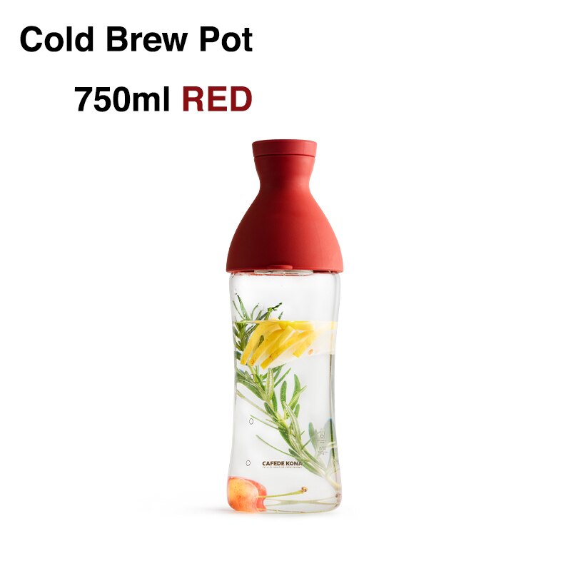 cold brew pot 750ml filter in cold brew coffee bottle glass coffee maker cold extraction mixing ground coffee with cool water