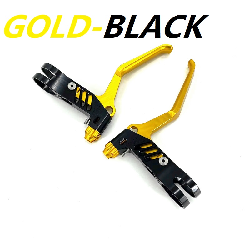 Hopfällbar cykelbromsspak aluminiumlegering cnc ihålig v-broms c-bromsok bromsspakar för bromptoncykel: Gul
