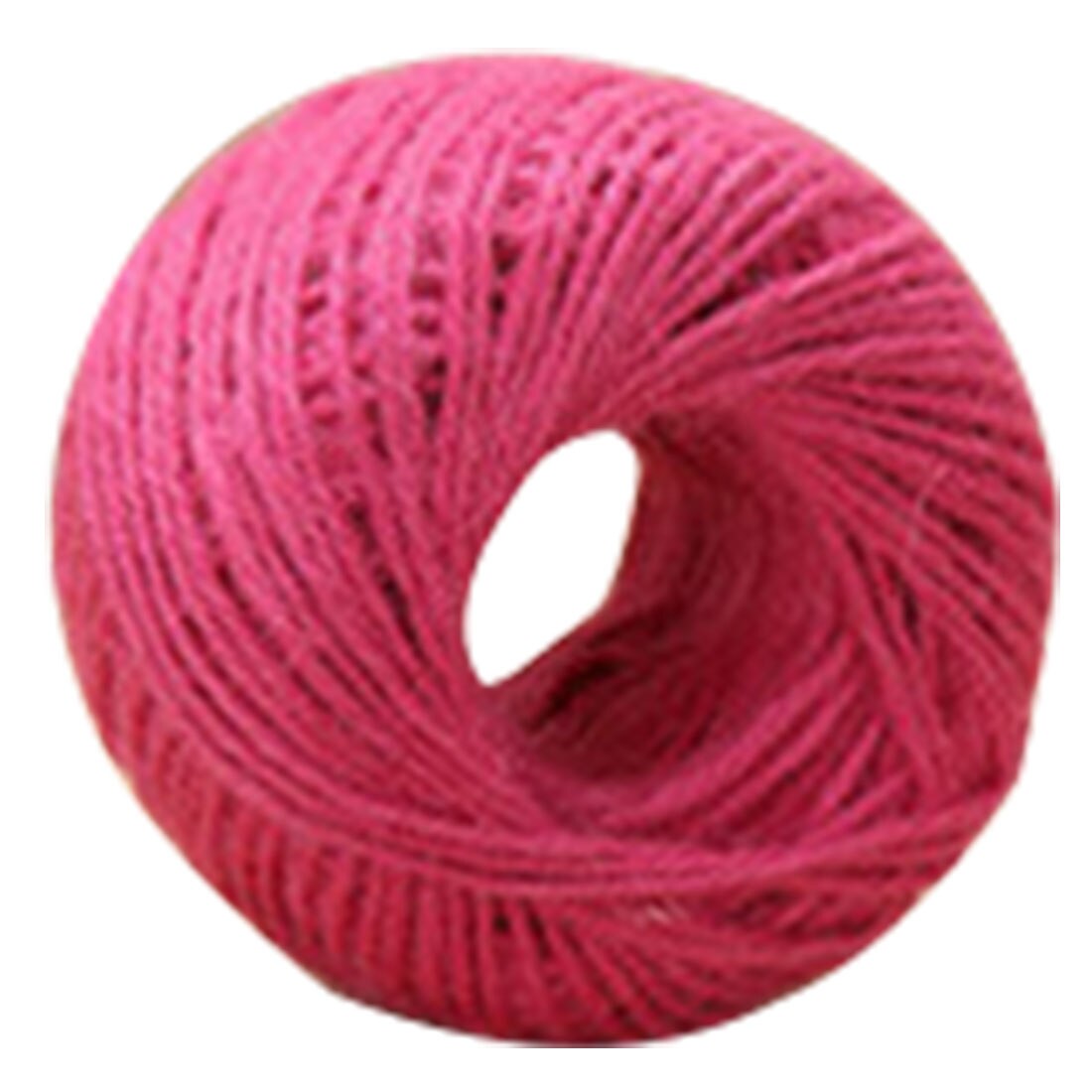Fargerik naturlig brun jute hamptau hyssing snor diy skaft håndverkslampe 2 mmx 50m 1pc: Rosenrød