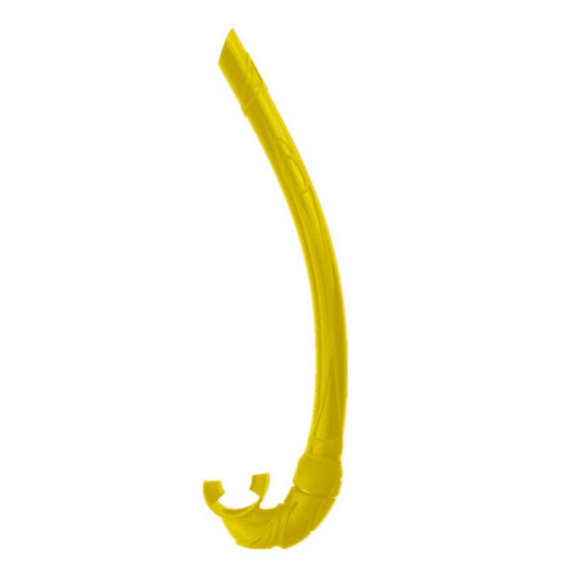 Tubo de respiración de Snorkel plegable de silicona Flexible enrolladas tipo húmedo completo para buceo Snorkel natación accesorios de agua: Yellow