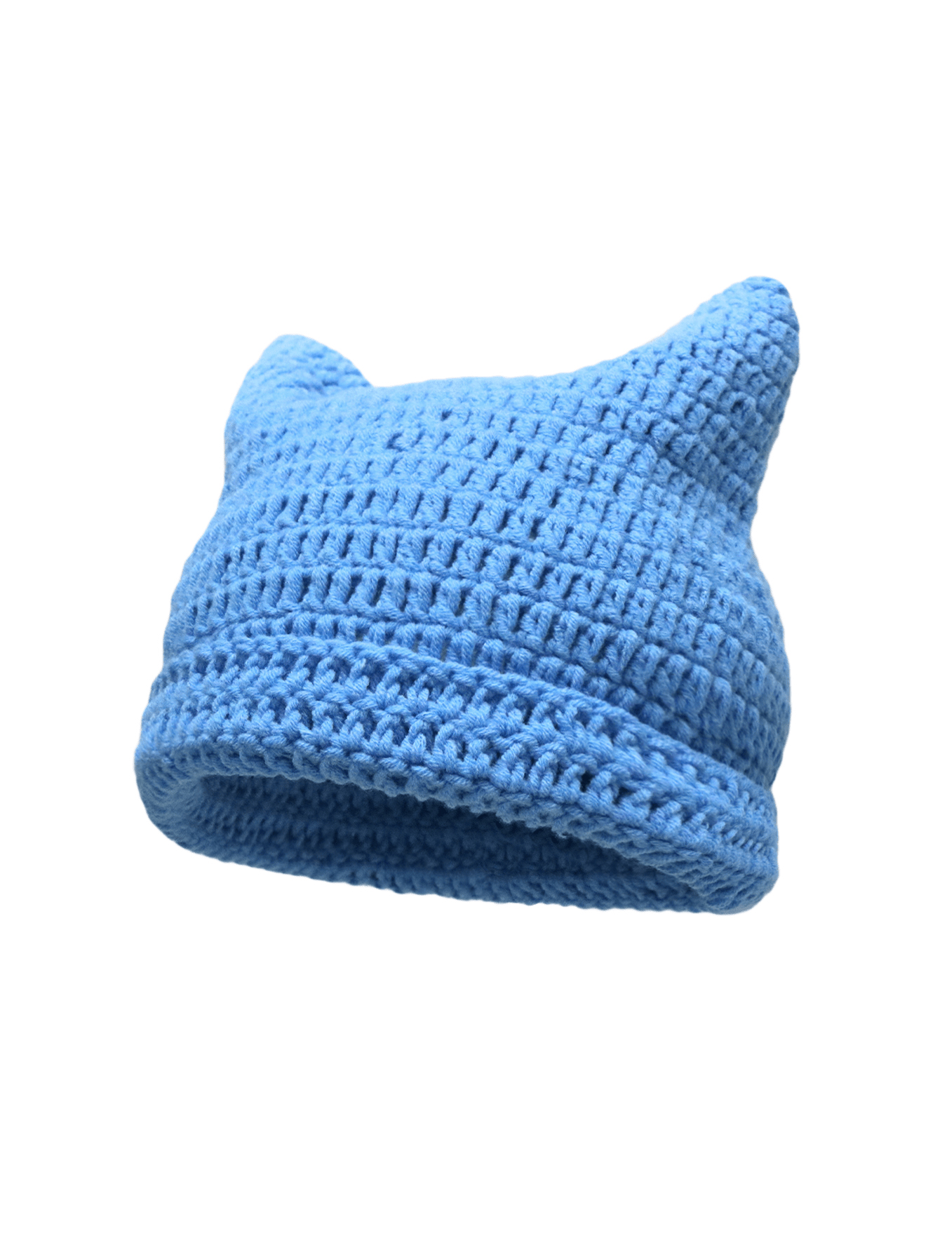 Corchet Cute Cat Ears Beanie Hat for Women Winter Striped Korean Y2K HipHop Cosplay Knitted Streetwear Men Skullies
