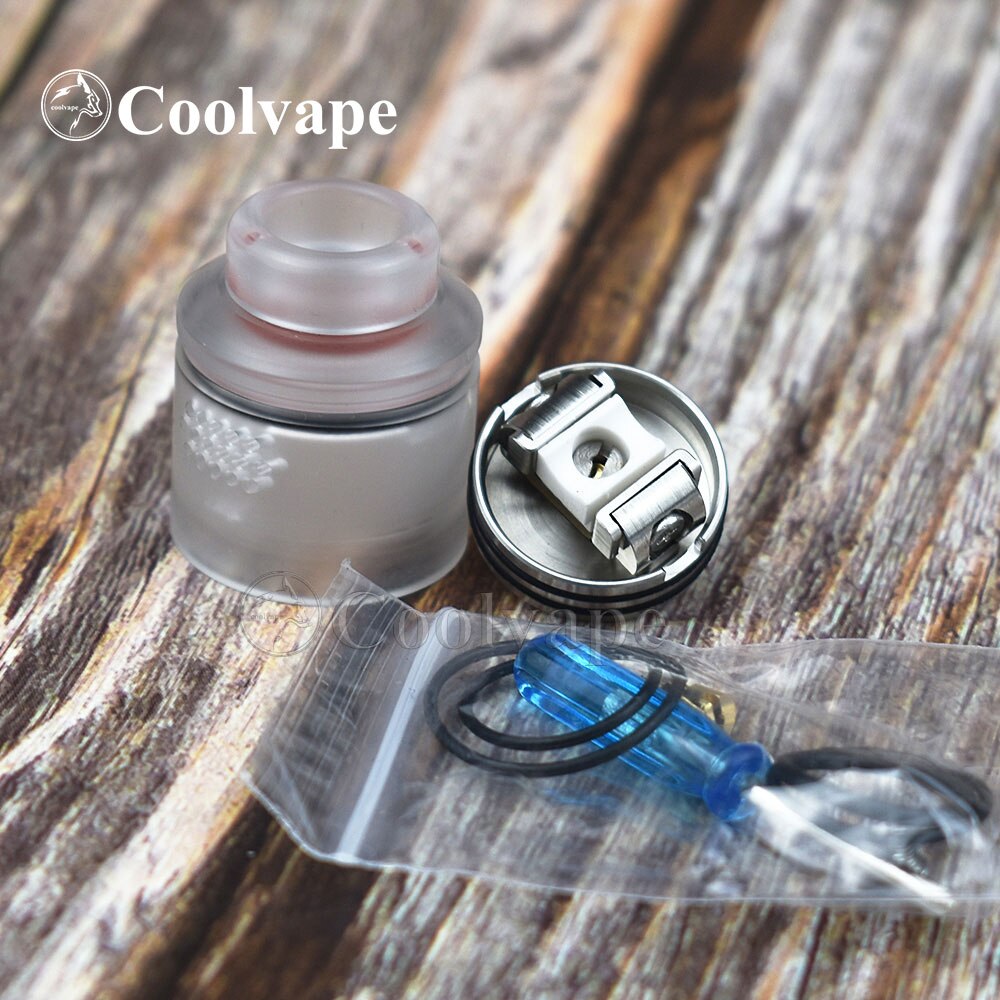 coolvape Profile RDA 24mm Vape Adjustable pin BF Tank Vaporizer Single mesh coil Atomizer vs kylin m rta fit thc tauren mod: translucent