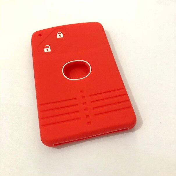 2 Button Card Remote Protect Skin Silicon Jacket For Mazda cx-7 cx-9 fob key card holder 3 5 6 8 Card Key Case Cover: Red
