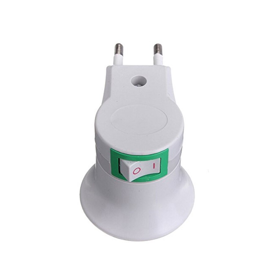 Thrisdar 2 stuks  e27 stopcontacten eu-stekkeradapter met aan/uit-knop  e27 mannelijke stopcontacten lampvoet lampvoet us / eu-stekker