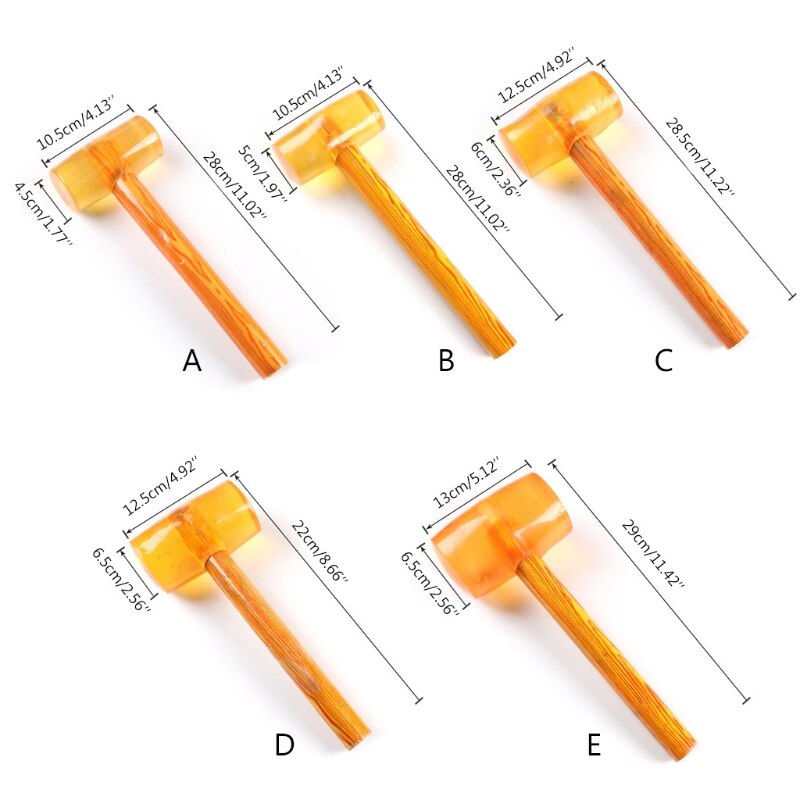 Multifunktionale Holzgriff Rindsleder Gummi Hammer Passt für Mechanische Ausrüstung Wartung Möbel Demontage Ect. M0XC