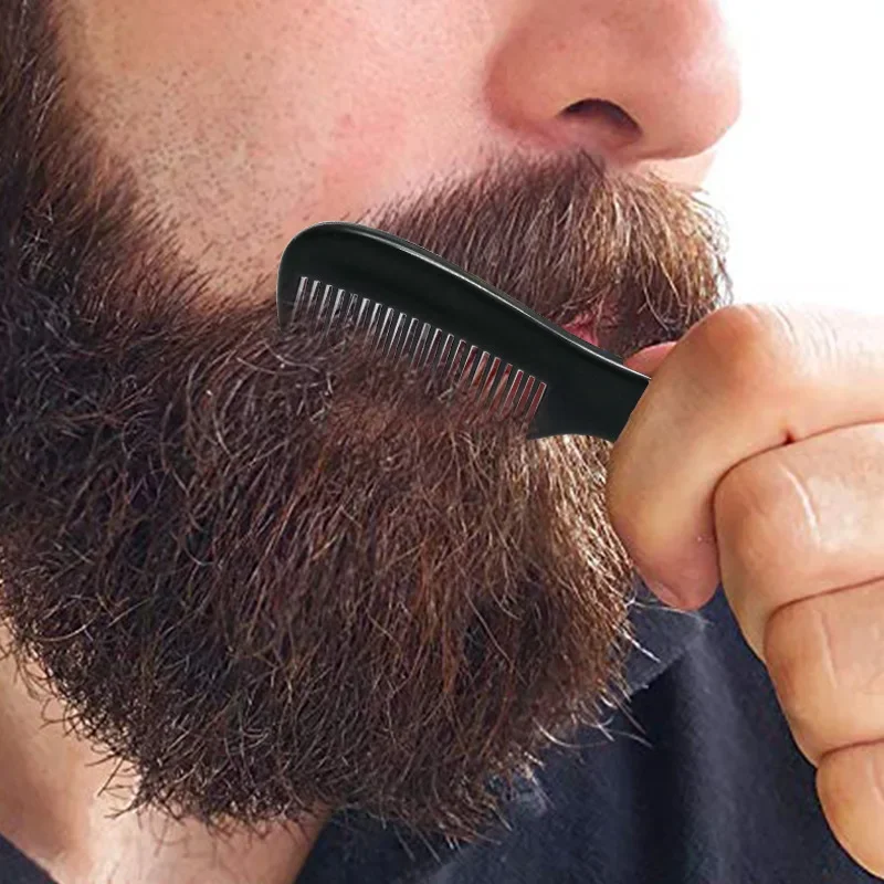 Mini peine de bolsillo para Barba, cepillo de afeitar de Metal para hombres, herramientas portátiles para el cuidado del vello Facial, peines para bigote para el hogar y viajes