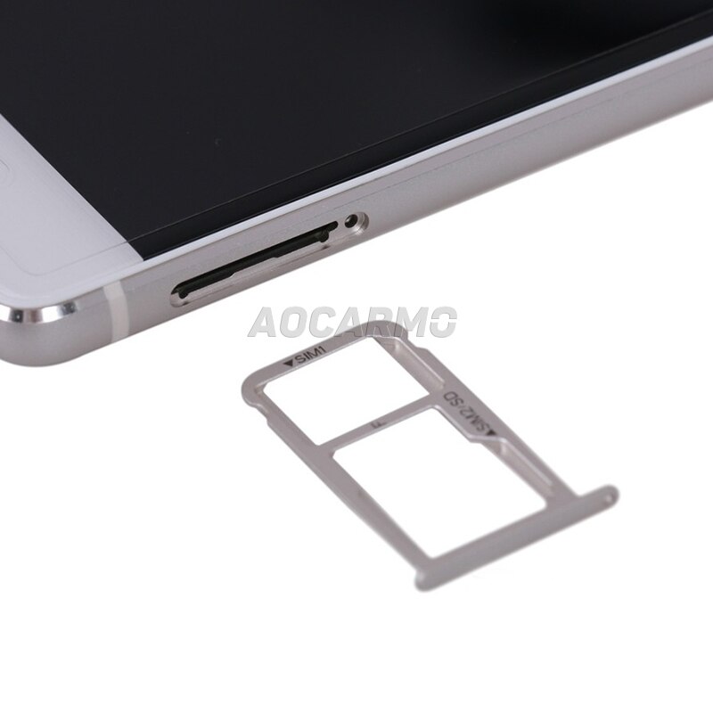 Aocarmo SD MicroSD Holder Nano Sim Card Tray Slot For Huawei P9 EVA-AL00 P9 Lite Replacement Part