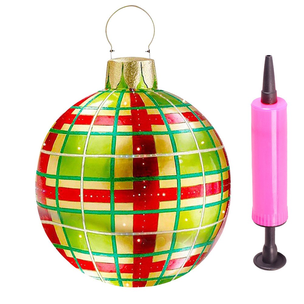 Outdoor Waterproof Atmosphere PVC Inflatable Toy Christmas Large Ball With Hanging Loop for Wedding Festival Decor Ornament