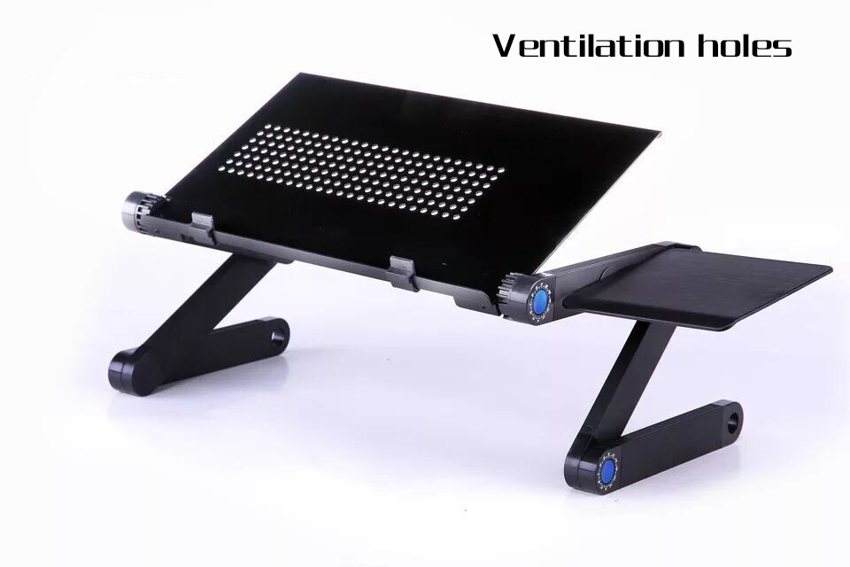 Ayarlanabilir alüminyum dizüstü bilgisayar masası ergonomik taşınabilir dizüstü standı tutucu yatak için dizüstü standı soğutma fanı ile fare kurulu PE11383