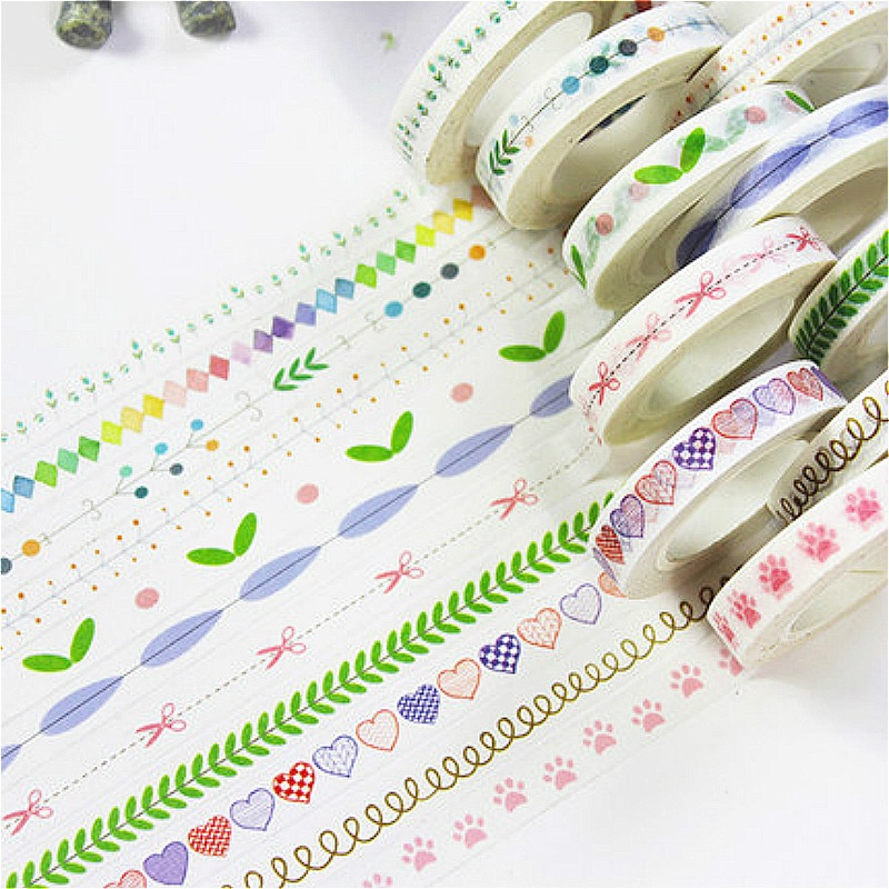 1piece Cartoon Washi Tape Scrapbooking DIY Label High Delicate Pretty Sticker Masking Tape School Office Supply