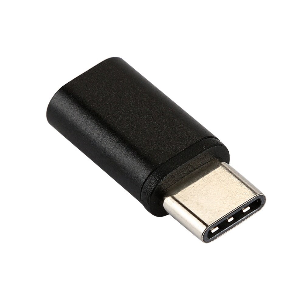 8MM Long USB Type C Adapter For LG V30 Blackview BV8000/BV9000/Pro S6 Micro USB Female To Type C Male Converter Type-C Adapter: black
