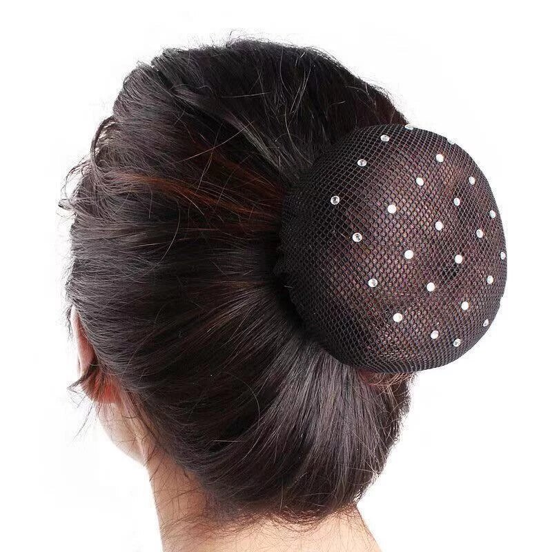 1 stück 10cm Schwarz Und Weiß Mit Bohrer Netto Unsichtbare Gittergewebe Haar Netz Weichen Perücke Gewinde tanzen Sport Haar Netz Haar Zubehör