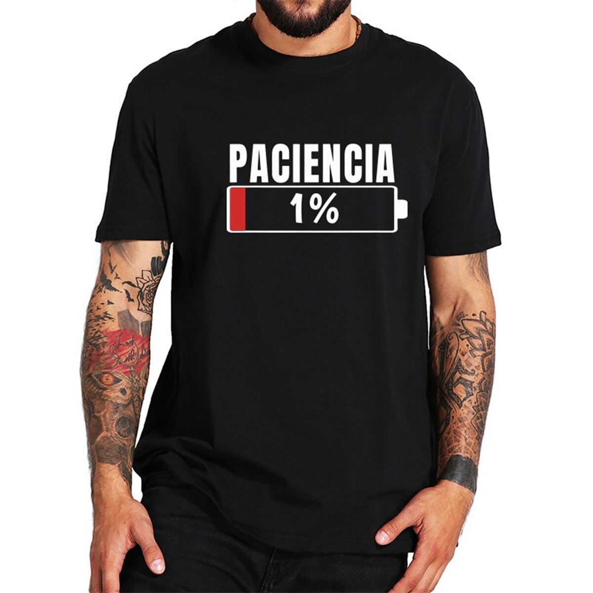 Patience at 1% Funny Birthday Couples T-shirt 100% Cotton EU Size Tops Tee