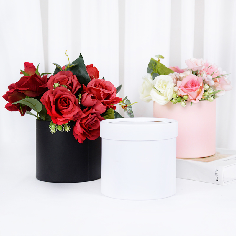 Runde Form Box Bouquet Umarmung Eimer Blume Verpackung Box Hochzeit Geburtstag Valentinstag Blume Eimer Verpackung Box