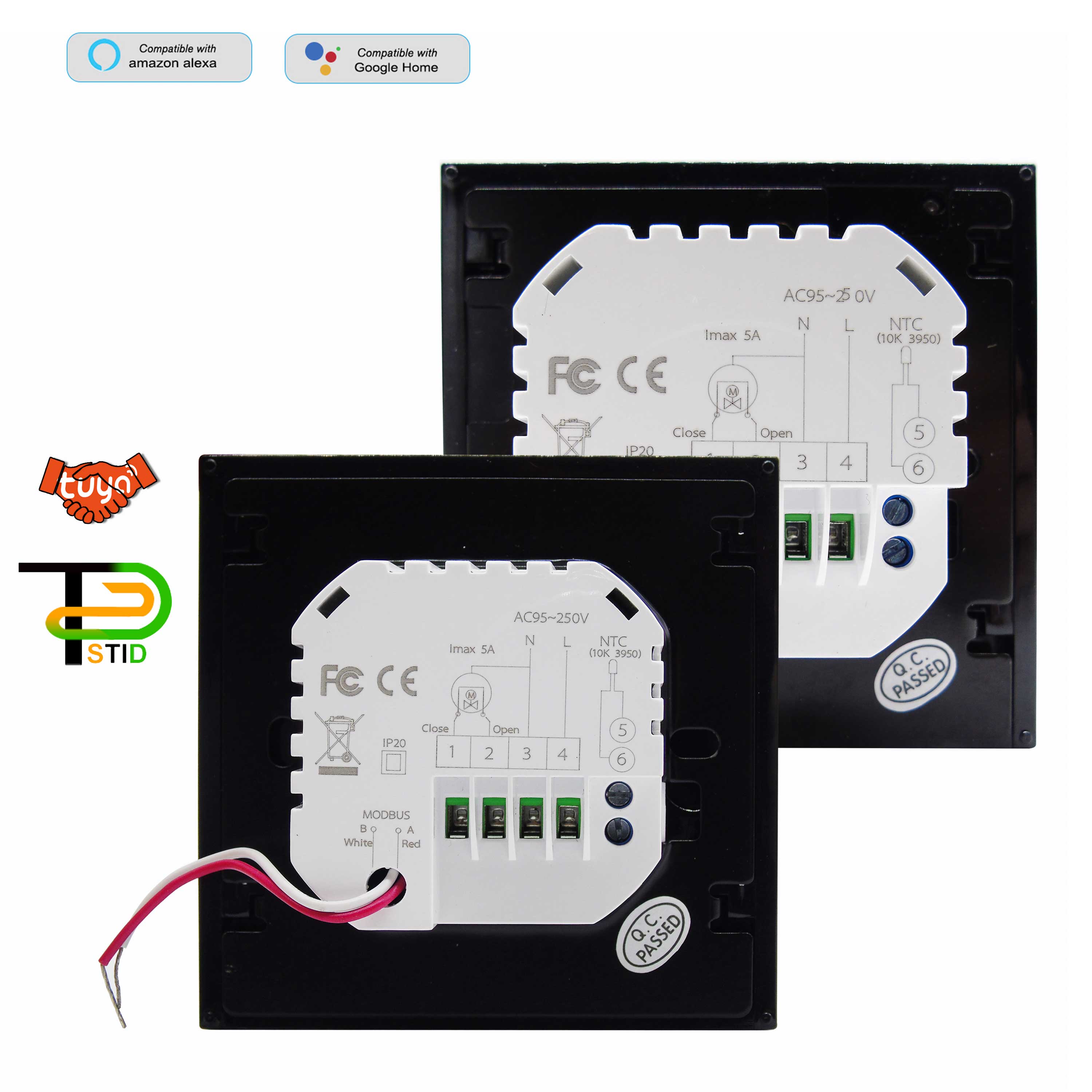 24V 220V NC/NO WIFI Smart Thermostat Temperature Controller for Water to Air Heat Exchanger