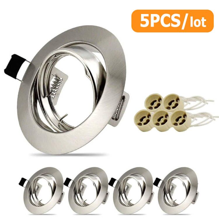 LED Downlights Frame Ronde Armatuur Verstelbare Downlight Led Houders Uitsparing voor MR16 GU10 Lamphouder Inbouw LED Spot Light: Donkerblauw