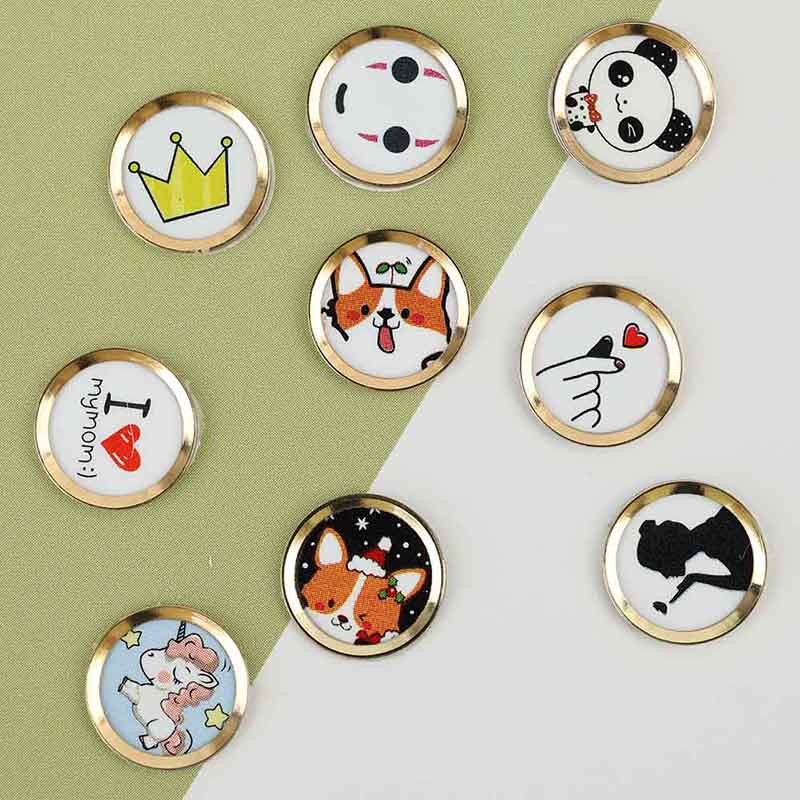 For IPhone 5 6 6S 7 8 Plus For Ipad Air Mini Fingerprint Identification Keypad Cartoon Cute Touch Home Button Sticker