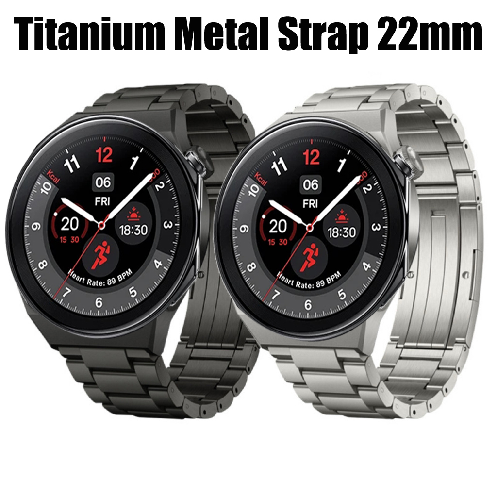 Titanium metalen band voor oneplus watch 2, luxe zakelijke armband, polsbandje 22mm, ultieme schakelarmband voor oppo watch x band