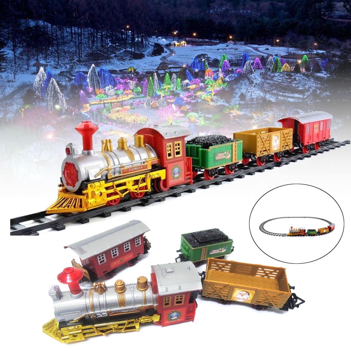 12Pcs Lights & Sounds Klassieke Kerst Trein Kerst Festival Kind Decor Ornament 2 Stijl