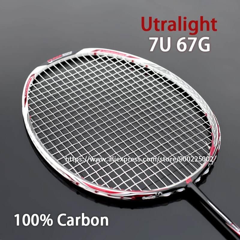 67-69g Ultralight Carbon Fiber Badminton Rackets Raquette 7u Rackets Z Speed Force Padel