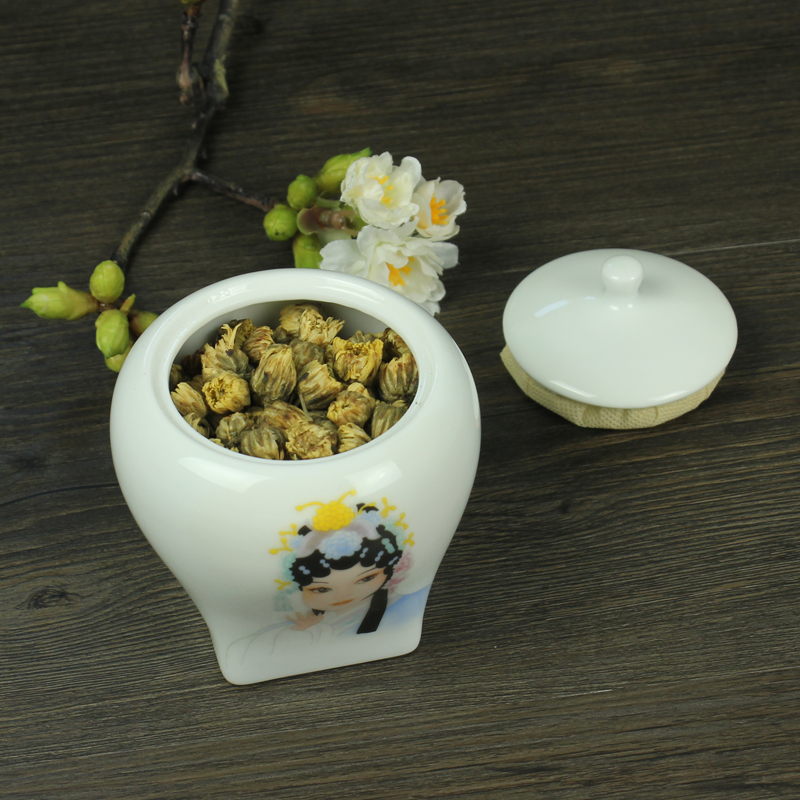 JIA-GUI luo cerâmica caixa de chá latas de armazenamento de frutas secas garrafa selada puer er chá caixa de armazenamento cerâmica jar chá lata recipientes d129