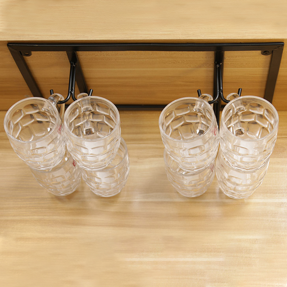 Rangement maison verre cuisine support de tasse barre fer tasse à café armoire placard organisateur séchage support suspendu 8 crochets