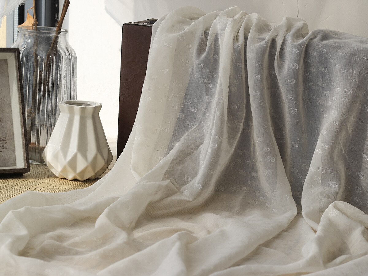 Tela de tul Jacquard para vestido, tejido de nailon de seda, brillante, por metro