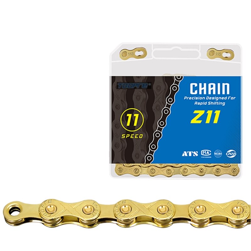 MTB Road Bike Chain 6 7 8 9 10 11 Speed,MTB Road Bike Gold Galvanized Chain 24BD: 11S
