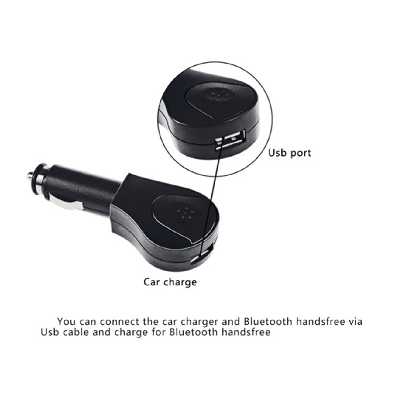 Bluetooth 4.2 Car Hands Free Speakerphone System Calling Car Adapter