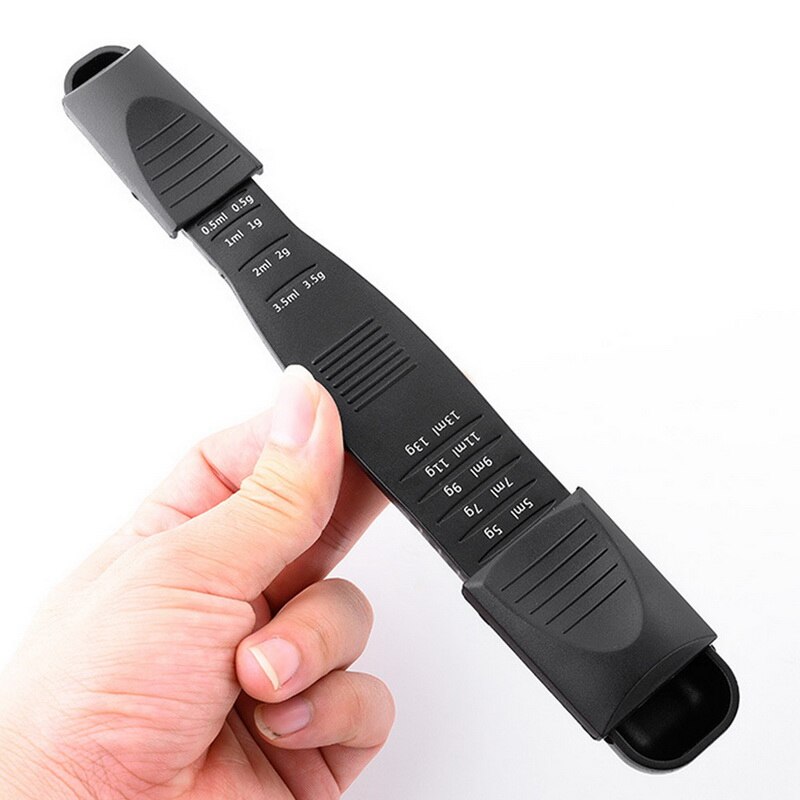 Adjustable Teaspoon Double Measuring Spoon Kitchen Gadget Tools Kitchen Baking Accessories Scale Plastic Baking Spoon