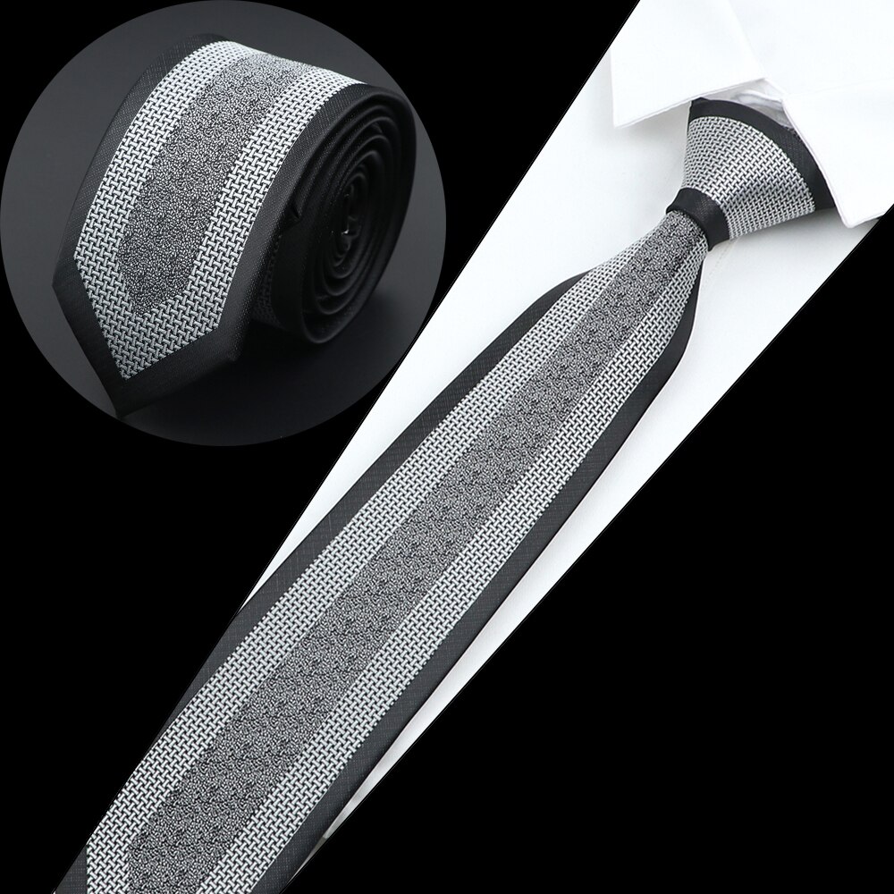 Luksuriøst herreslips jacquardvevd skinny slim 6cm svart blått blomster paisley-slips bankett festskjorte: Korallrød