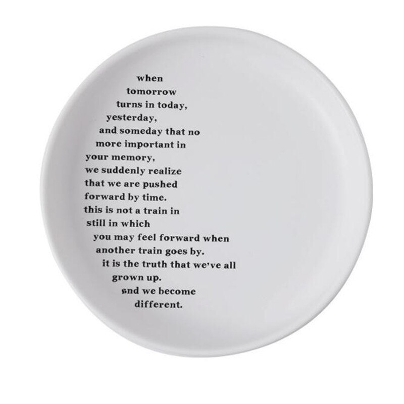 English alphabet White Dinner Plate Ceramic Kitchen Plate Tableware Set Food Dishes Rice Salad Noodles Bowl Soup