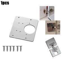 10 Pcs Hinged Plate Cabinet Door Repair Plate Repair Artifact Cabinet Hinge Accessories Thickened Stainless Steel Hinge: 1pc 0 8mm