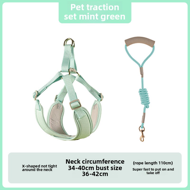 1 Uds. Correa para perro, chaleco, correa para el pecho, collar para perro pequeño, oso de peluche Pompeii, correa para perro mediano, cadena para perro