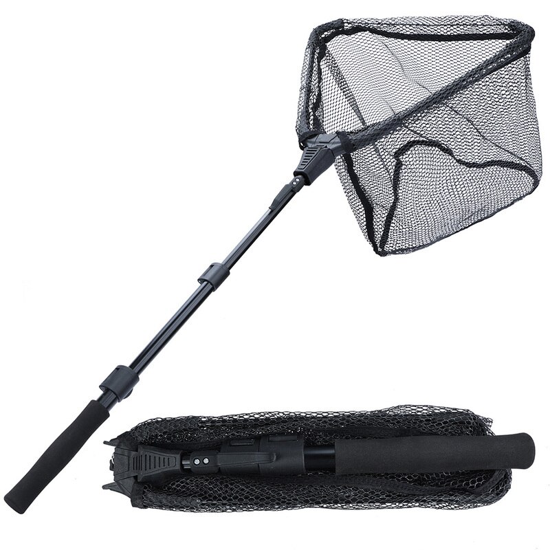 Sougayilang Fishing Net 70/95/120cm Retractable Aluminum Alloy Fishing Net Telescoping Foldable Landing Net for Fly Fishing