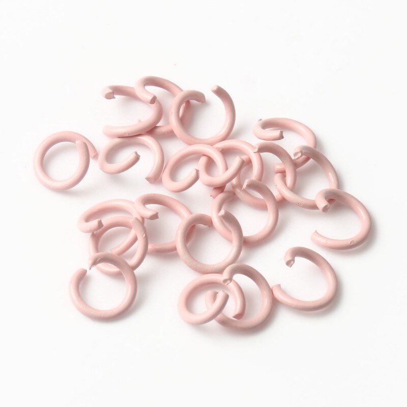 50 sztuk/partia 8mm metalowy otwarty pierścień Jump Multicolor podział pętli pierścienie bransoletka materiały do tworzenia biżuterii Handmade akcesoria DIY