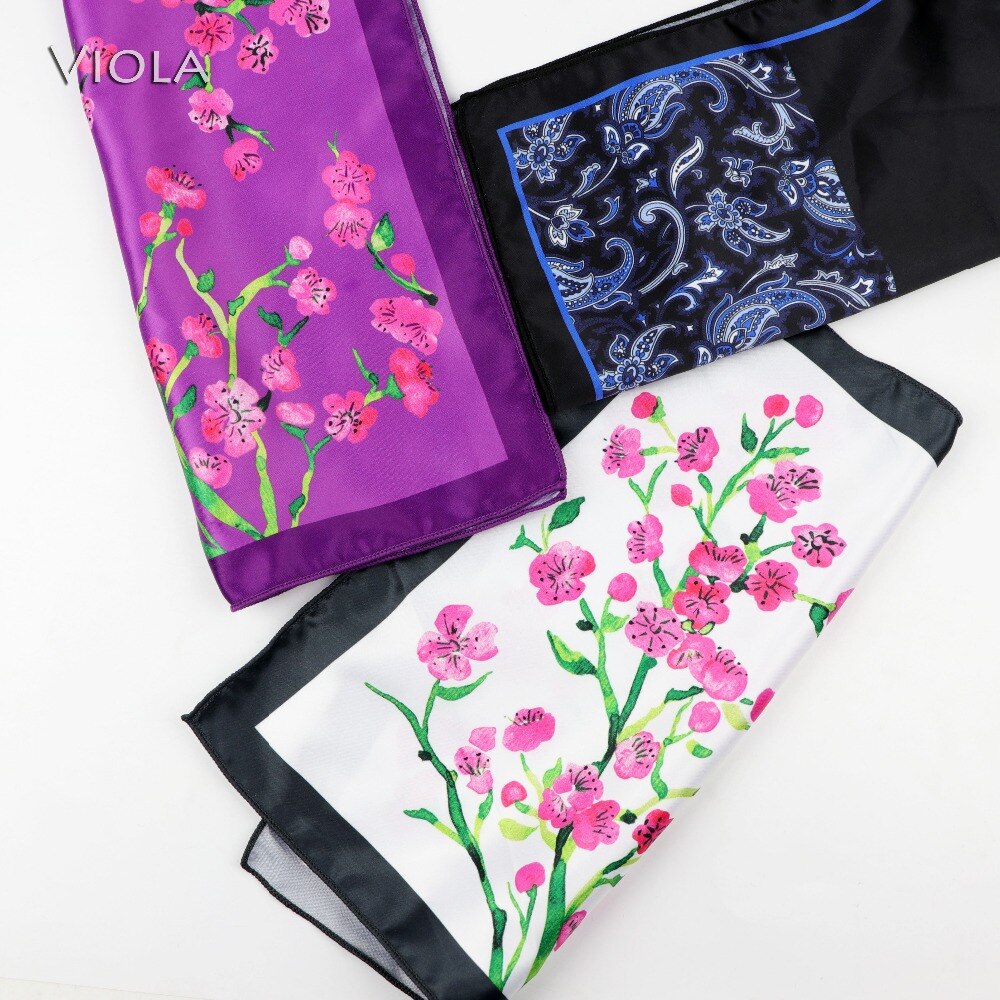 Blumen- Seide Textur Tasche Platz Glatte Weiche Polyester Taschentücher Geschäft Rauchen Krawatte Männer Taschentuch Zubehör