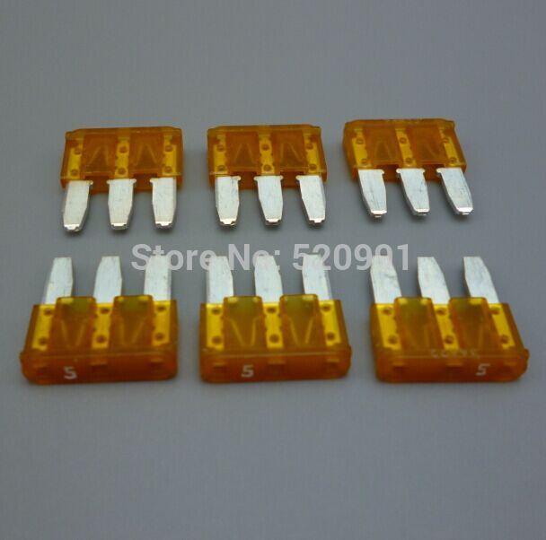 shhworldsea 2pcs 3pin auto blade fuse 5a 7.5a 10a 15a 3pin leg for ford: Auburn