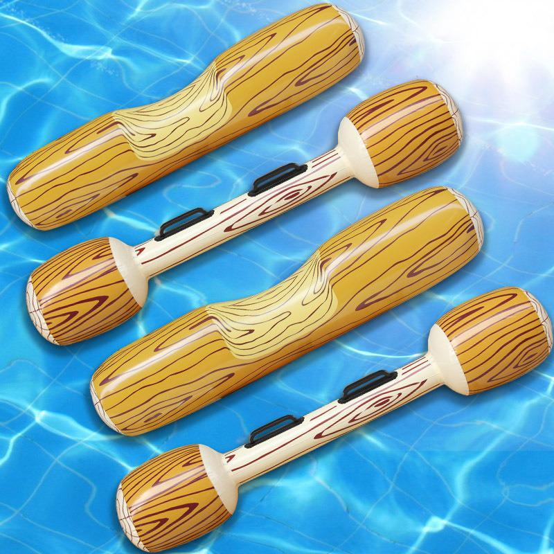 Summer Outdoor Beach Pool Inflatable Swimming Rings Women Men Water Sports Double Beat Swim Log Stick Set Pool Float Toys